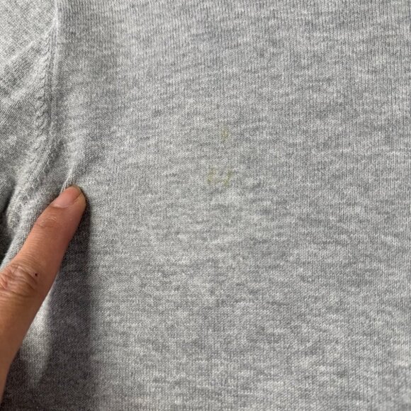 Peak Performance Grey V-neck Casual Style Cotton Women Sweater Size Medium - Picture 10 of 13